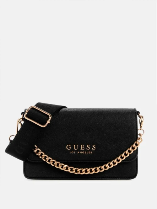Guess - Mini bolso Indira Negro