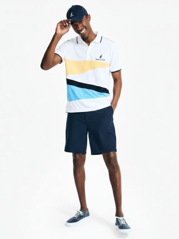 Náutica - Polo Navtech de corte clásico diagonal