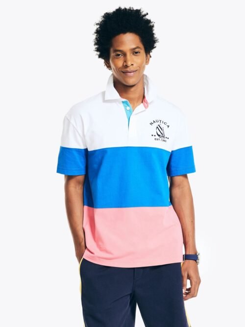 Náutica - Polo de rugby con bloques de color