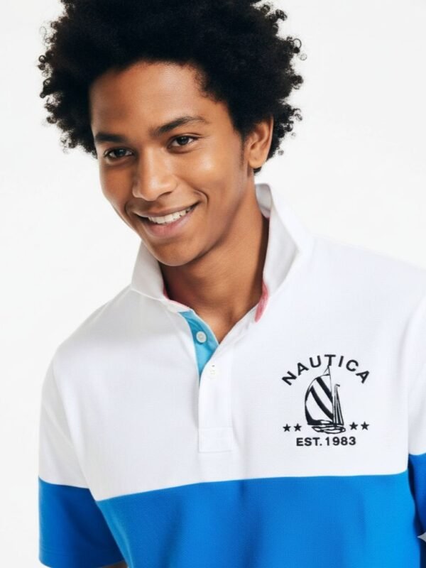 Náutica - Polo de rugby con bloques de color