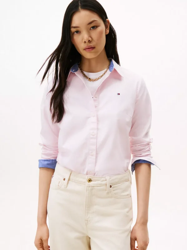 Tommy Hilfiger - Camisa Oxford Rosa
