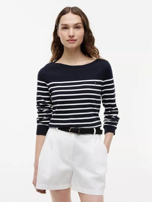 Tommy Hilfiger - Jersey de cuello amplio a rayas