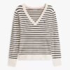 Tommy Hilfiger –  Suéter de cuello en V a rayas