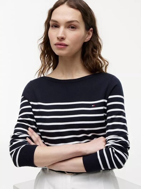 Tommy Hilfiger - Jersey de cuello amplio a rayas