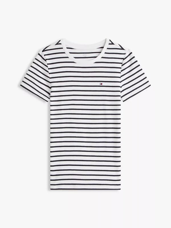 Tommy Hilfiger - Camiseta negra a rayas blancas