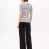 Tommy Hilfiger - Camiseta negra a rayas blancas