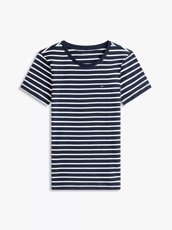 Tommy Hilfiger - Camiseta blanca a rayas negras
