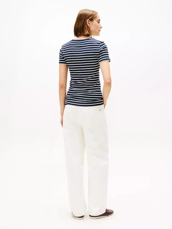 Tommy Hilfiger - Camiseta blanca a rayas negras