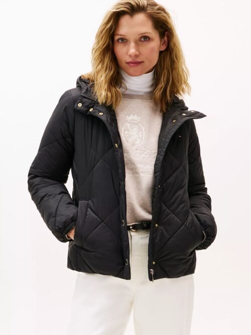 Tommy Hilfiger - Chaqueta acolchada ligera con capucha