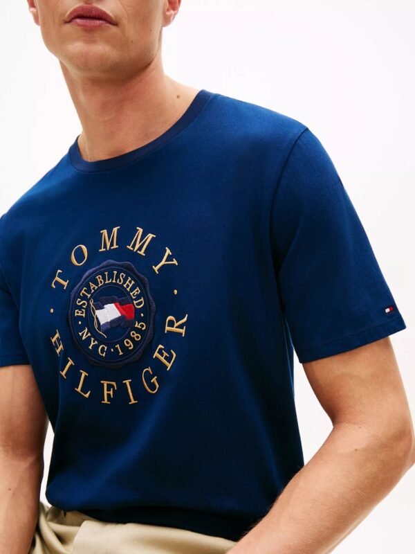 Tommy Hilfiger - Camiseta con logo de bandera circular
